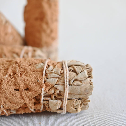 Atado de Salvia Blanca con Canela – Limpieza, Protección & abundancia