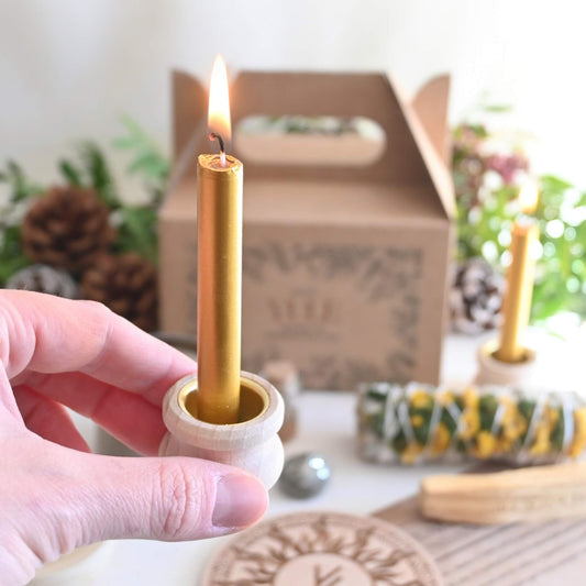 Vela ritual oro 11cm - Luz, éxito & abundancia