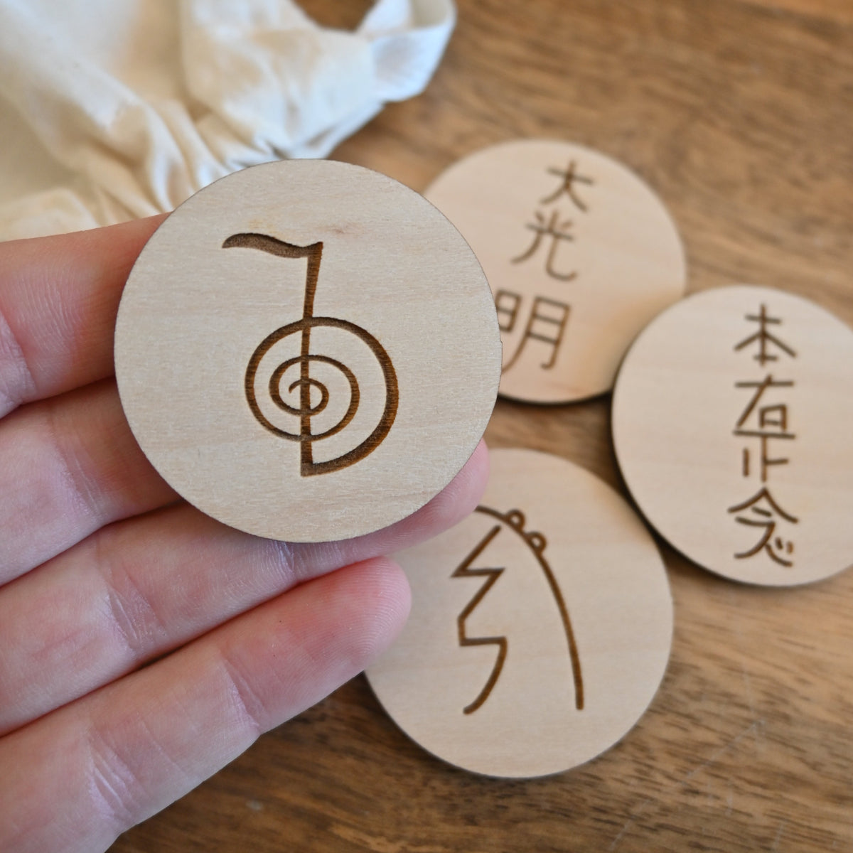 Rodajas con símbolos Reiki