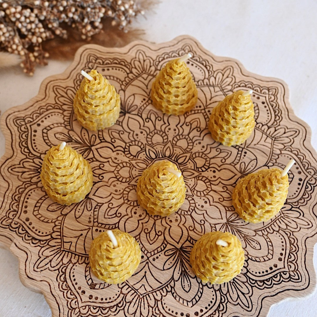 Vela de panal de miel 5cm | Atracción, armonía & endulzamiento