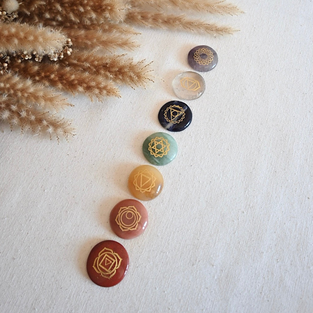 Cabujones minerales 7 chakras