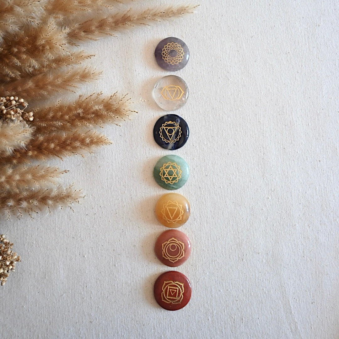 Cabujones minerales 7 chakras