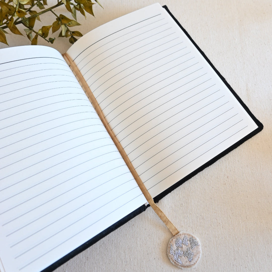 Libreta fases lunares de terciopelo