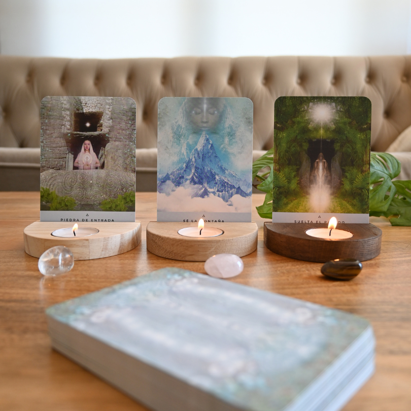 Mini altar de luz | Base para la carta del día