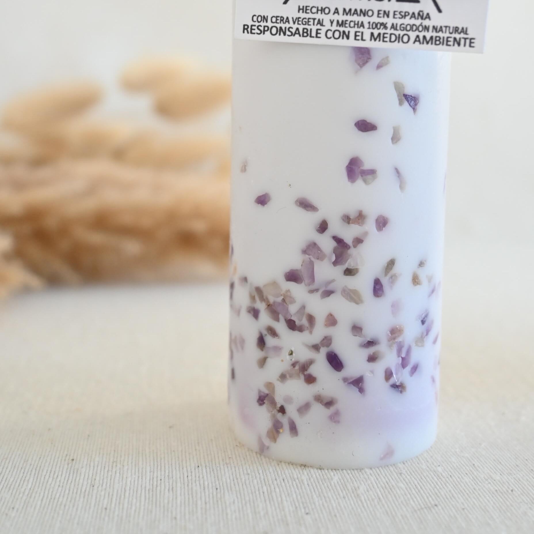 Vela Artesanal con amatista - Transmutación