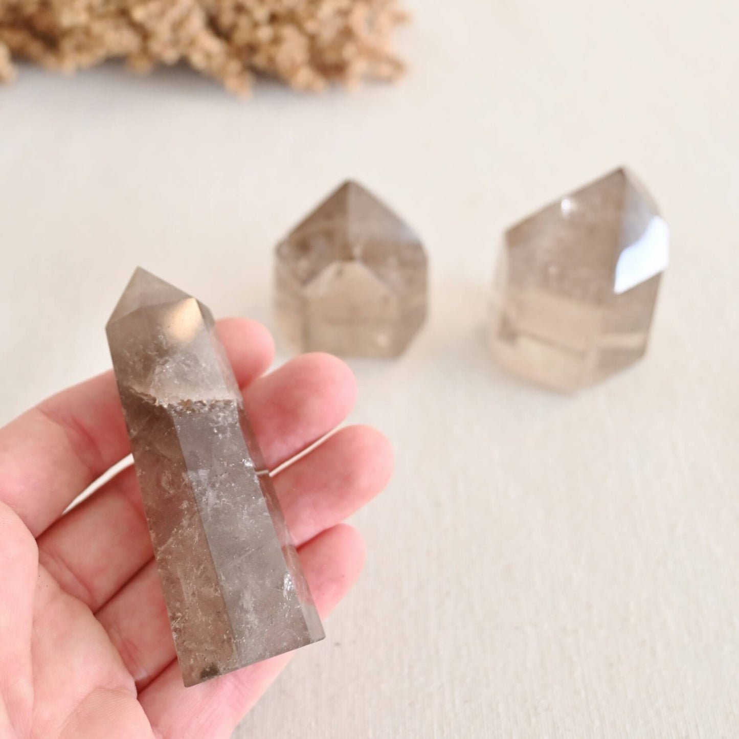 Punta Cuarzo ahumado - Transmutación, protección & enraizamiento