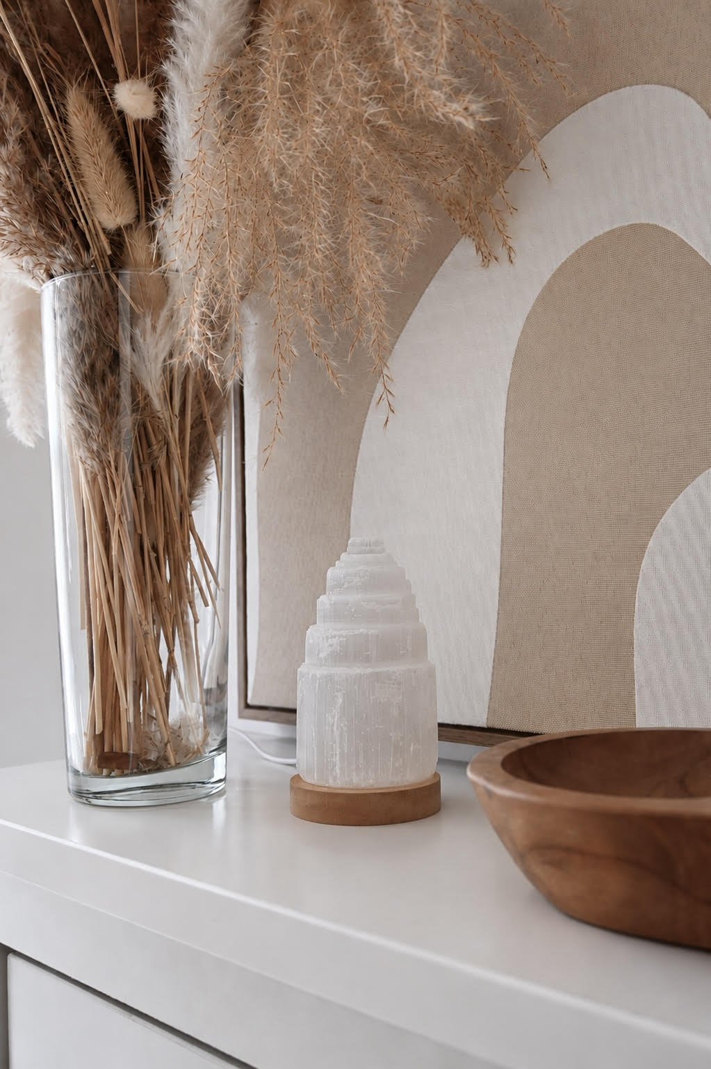 Lámpara catedral de selenita 10cm - Luz, purificación energética y calma