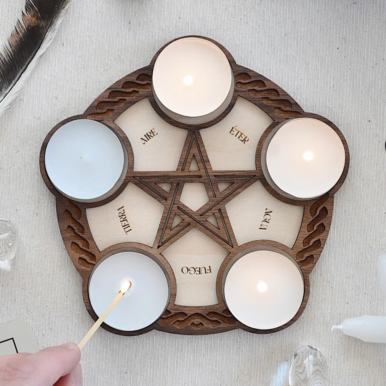 Base ritual protectora – 5 elementos