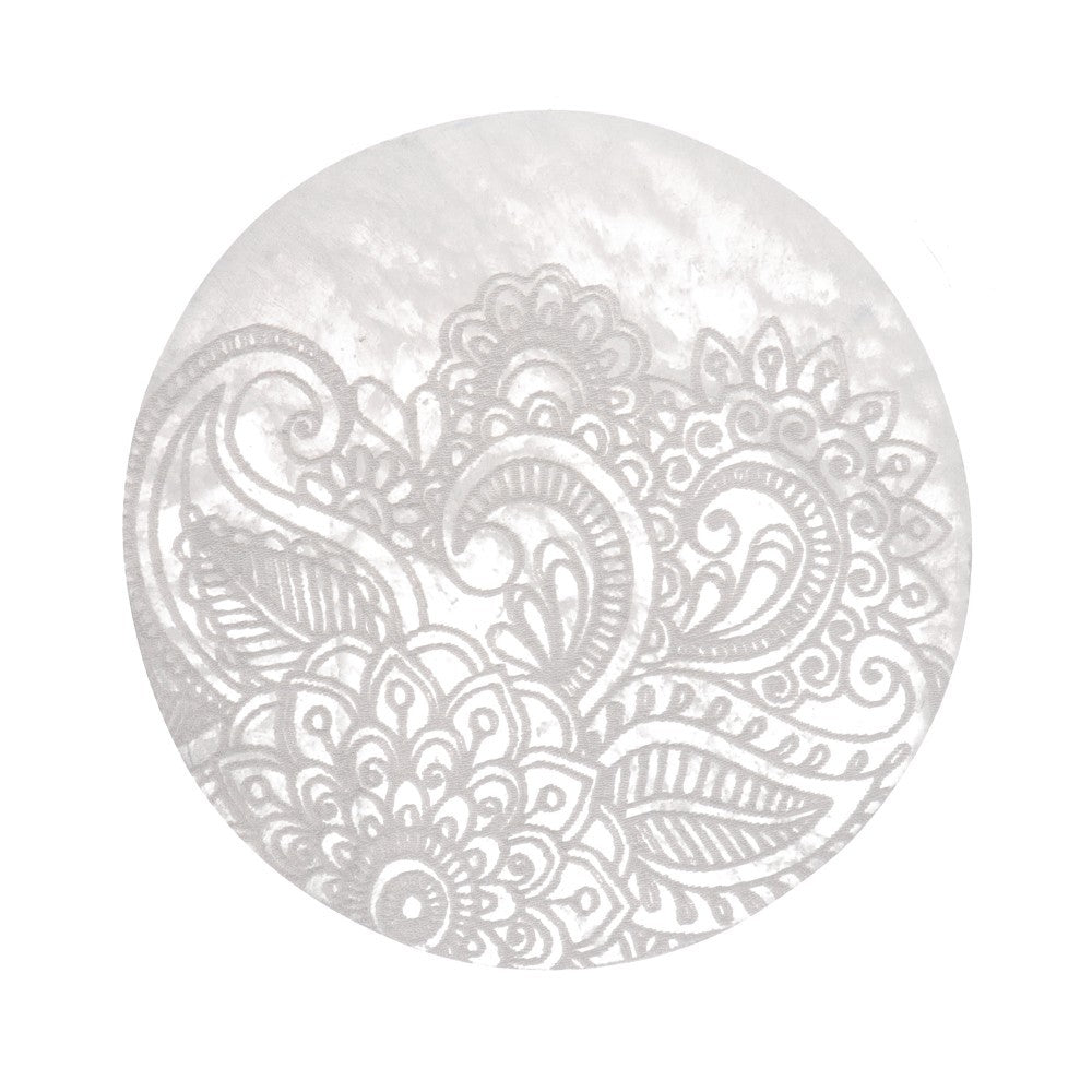 Plato de Selenita - Flores