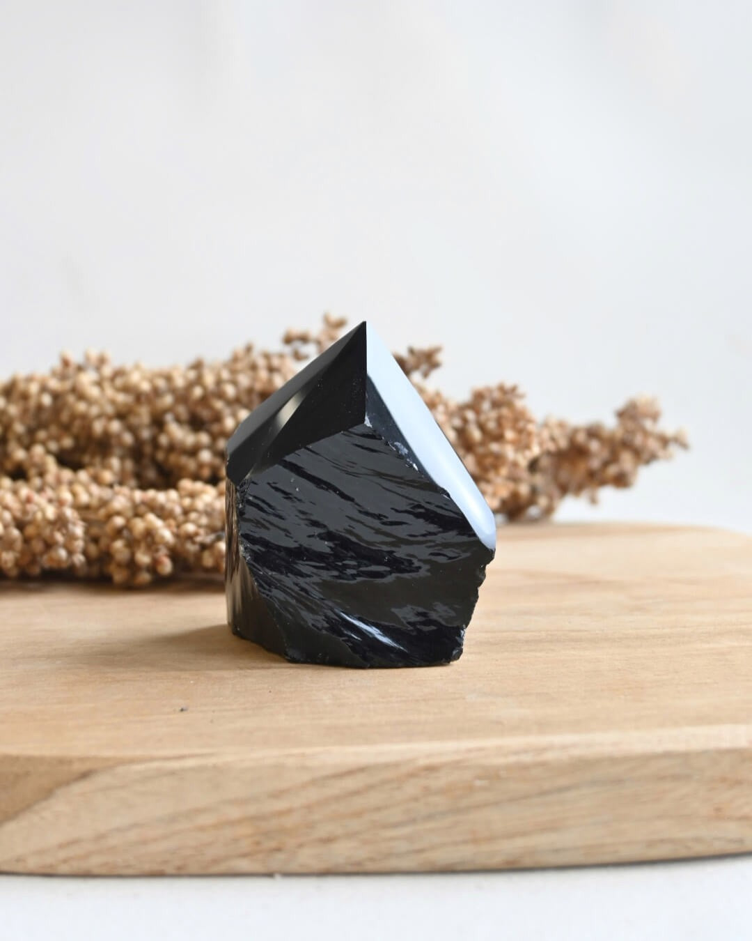 Punta semipulida de Obsidiana | Protección profunda, limpieza y claridad