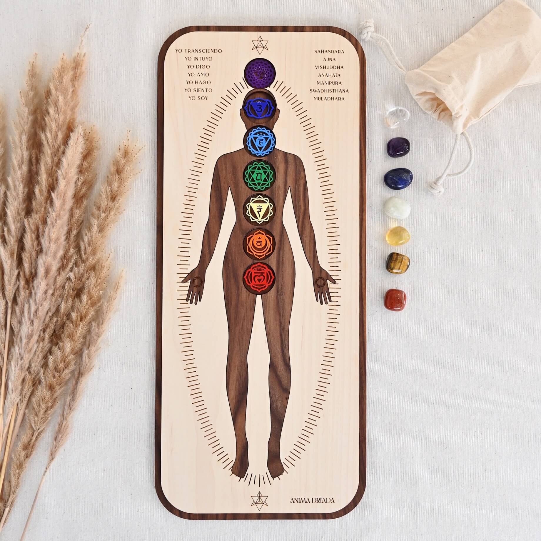 Tabla de Radiestesia profesional siete Chakras