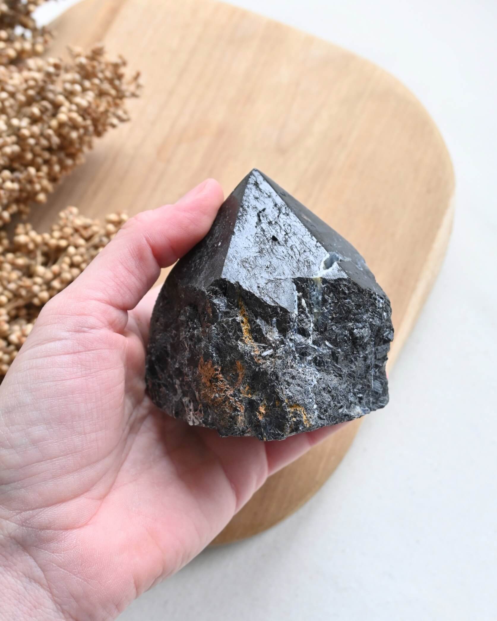 Punta semipulida de turmalina | Protección y estabilidad