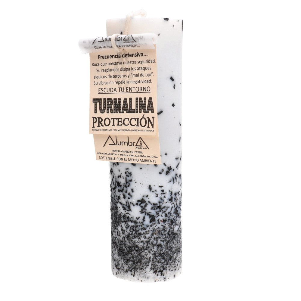 Vela Artesanal con Turmalina - Protección