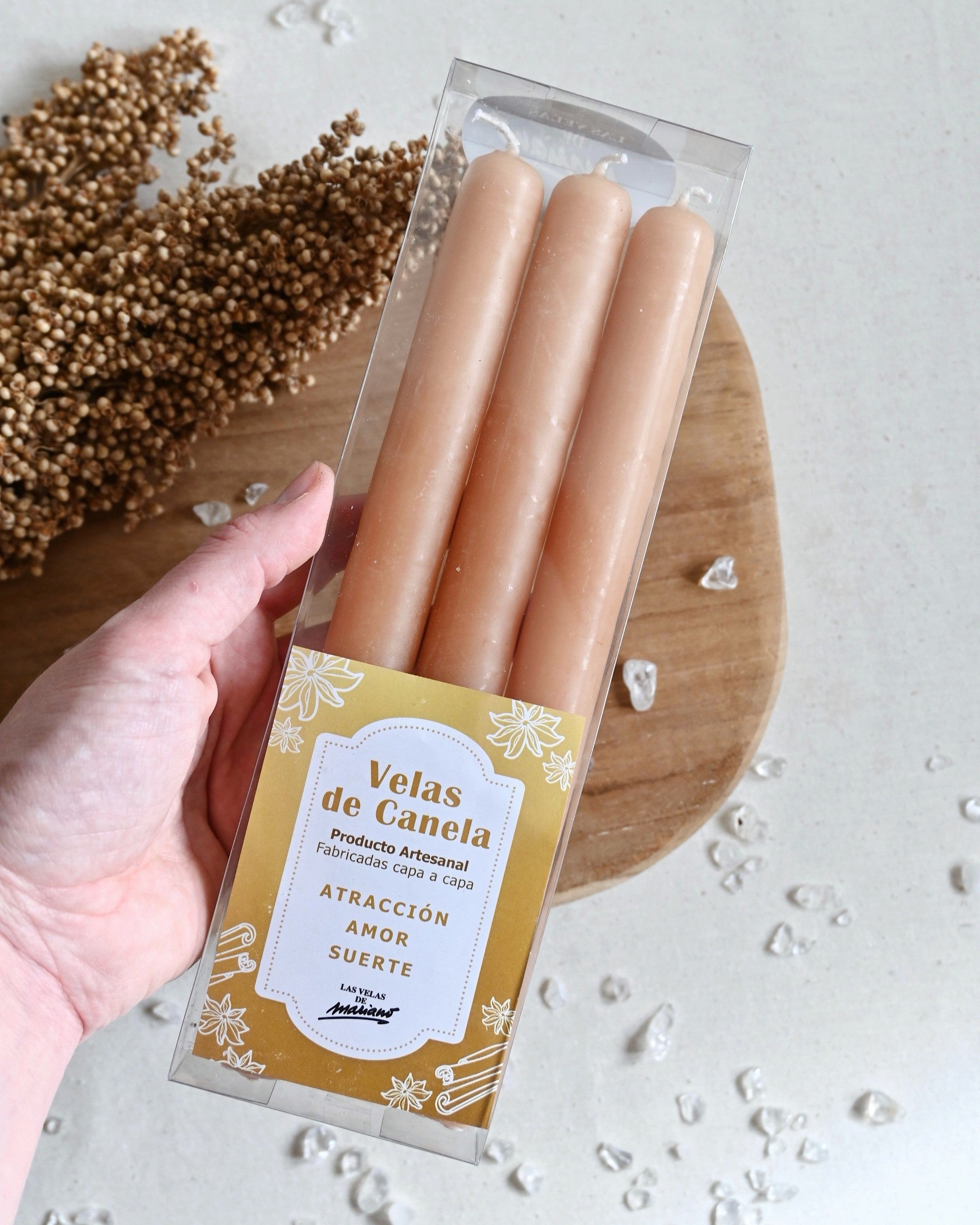 Velas artesanales de canela | Abundancia, abre caminos y vitalidad
