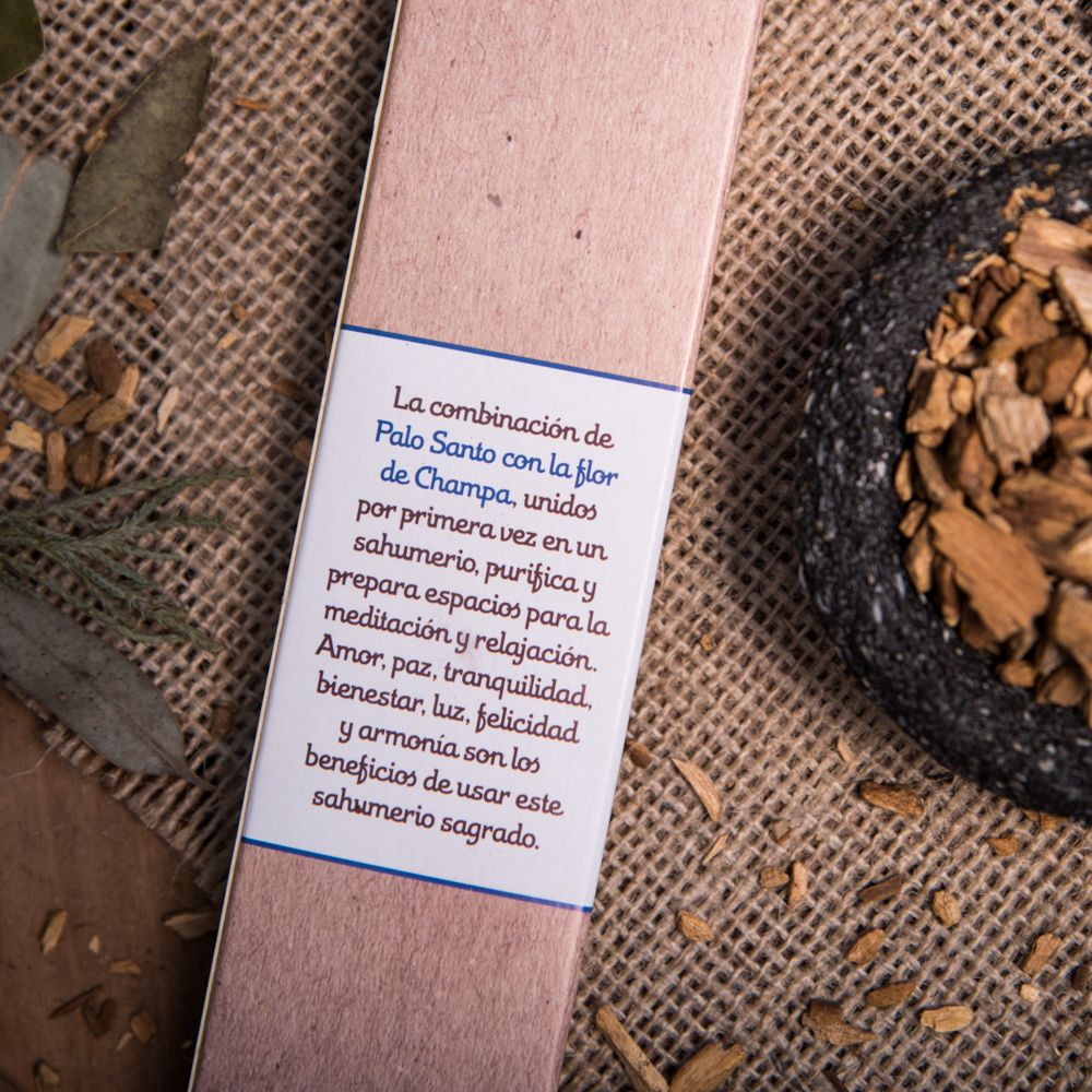 Palo Santo con Champa - Paz & Bienestar | Sagrada Madre