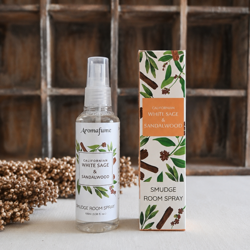 Spray de Salvia blanca con sándalo | Limpia, calma y atrae buena fortuna