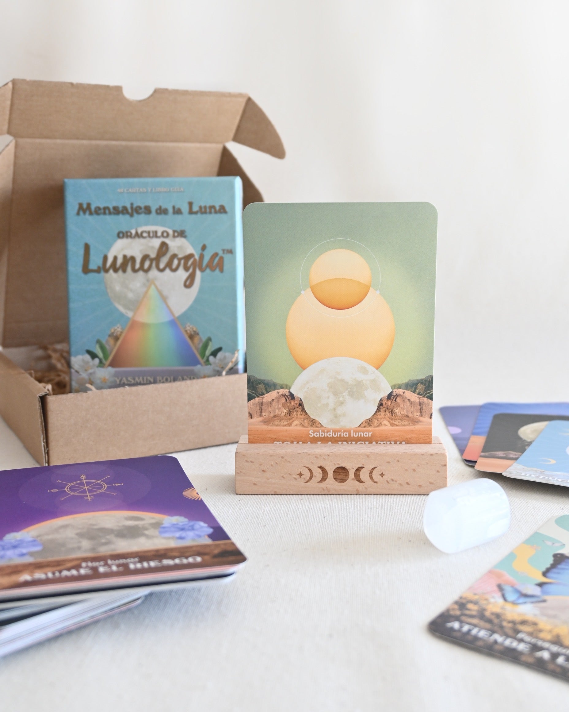 Pack Lunología + Base cartas + Selenita 🌙