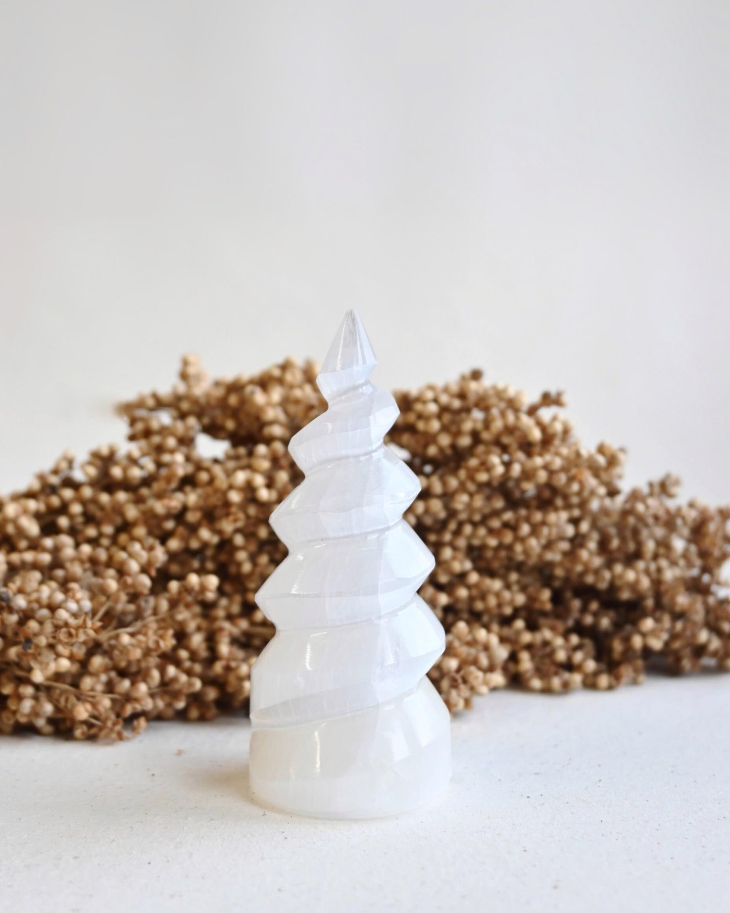 Espiral de Selenita - Eleva, protege y limpia