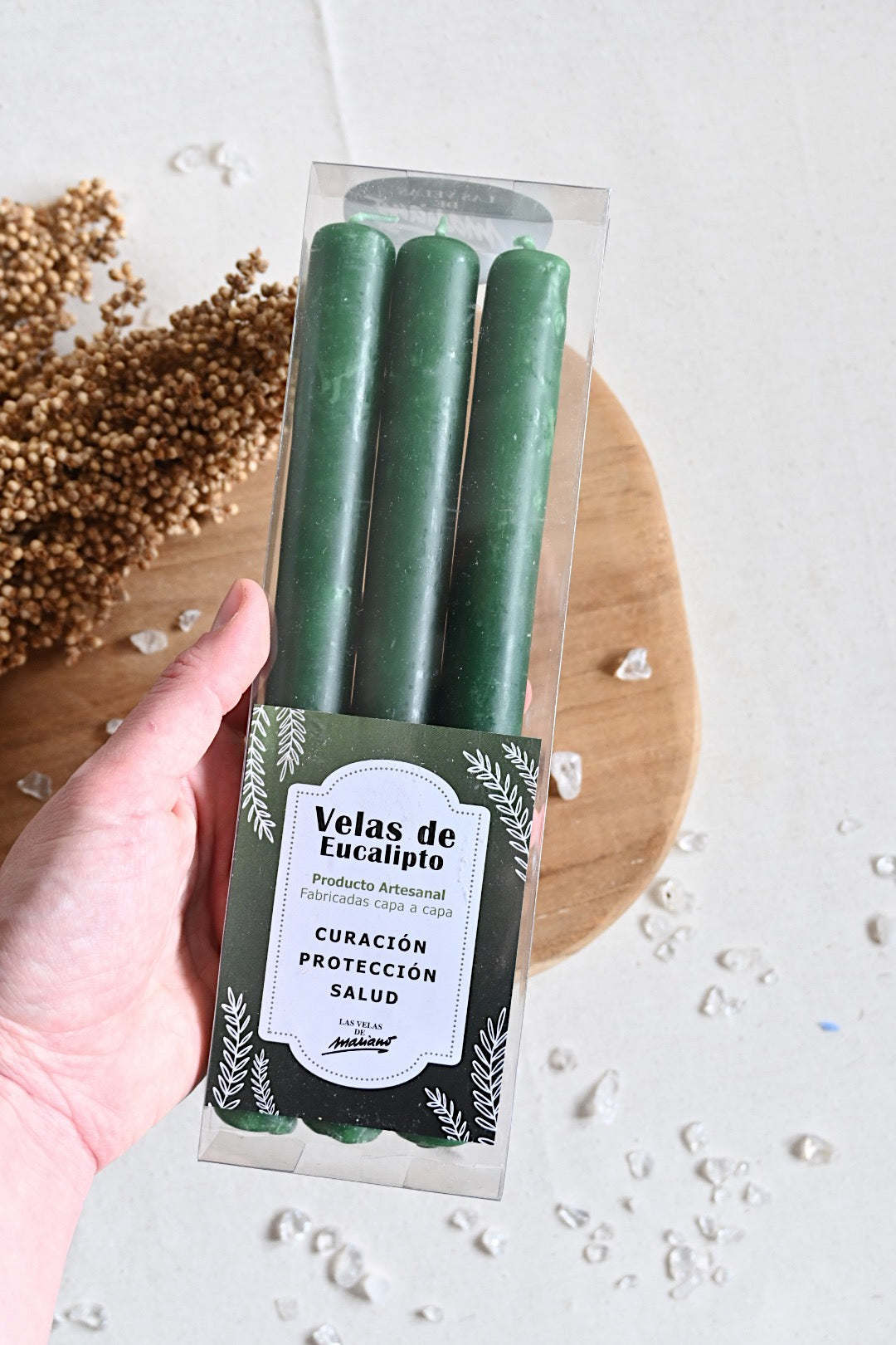 Velas artesanales de eucalipto | Limpieza, protección y Renovación Energética