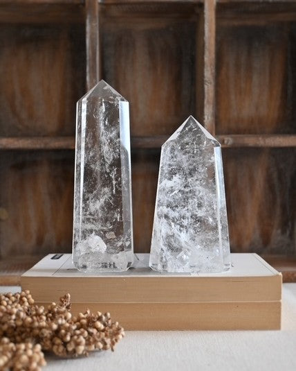 Puntas de cuarzo blanco calidad extra | Amplificación, armonía y purificación