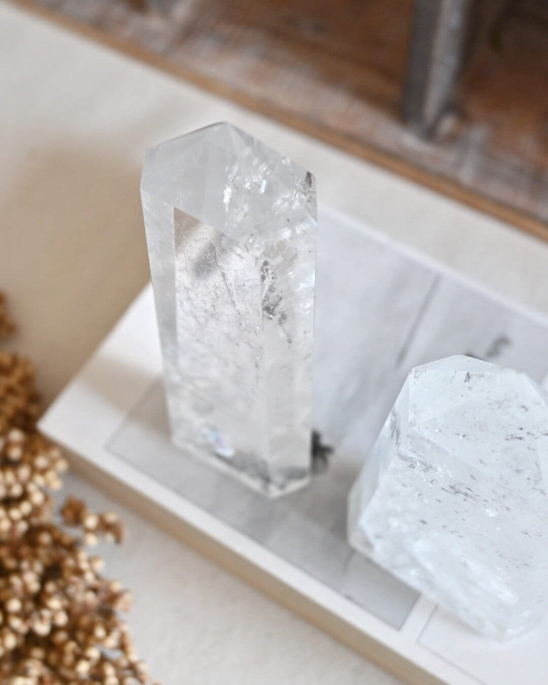 Puntas de cuarzo blanco calidad extra | Amplificación, armonía y purificación