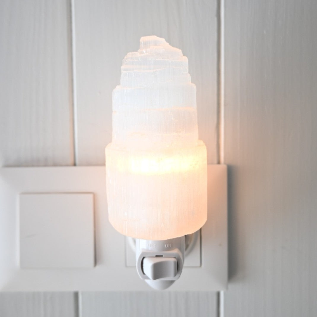 Lámpara de selenita enchufable - Luz, purificación y elevación energética