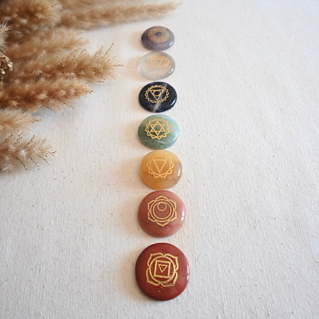Cabujones minerales 7 chakras