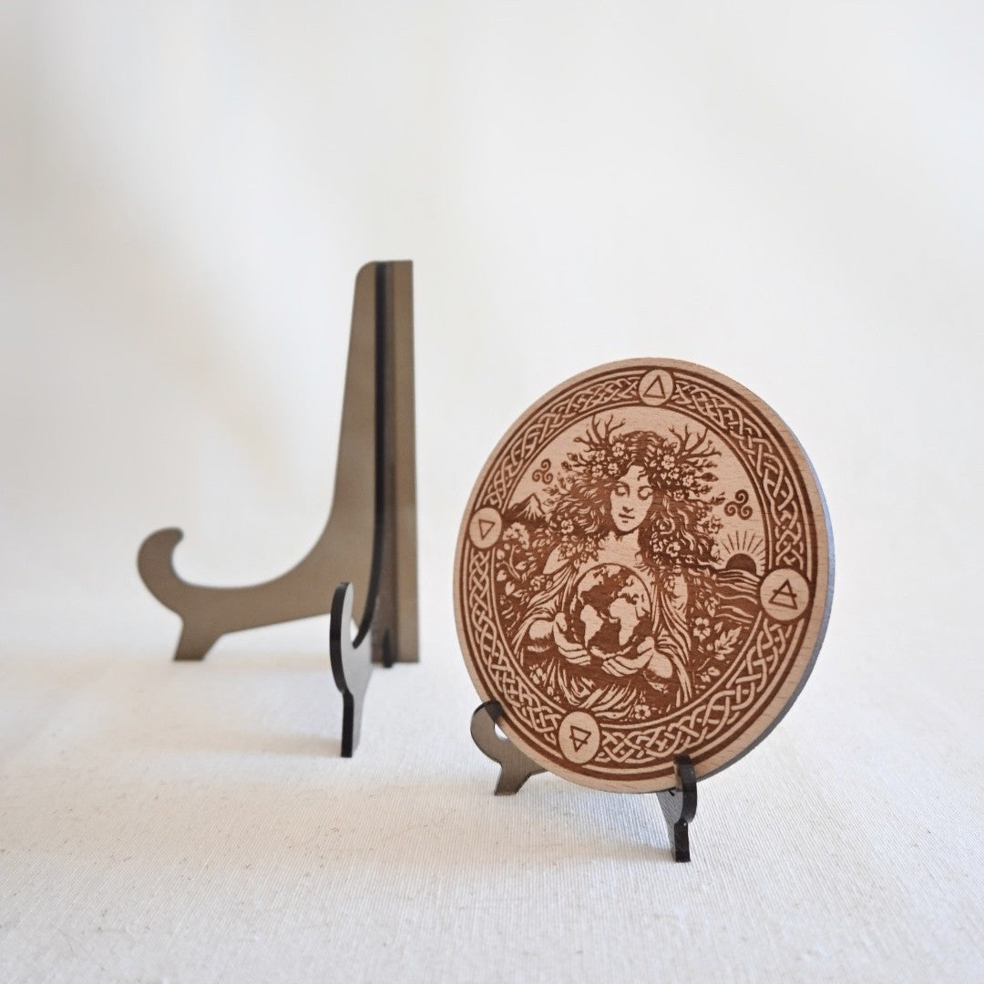 Soporte para ruedas, geometría sagrada y tableros
