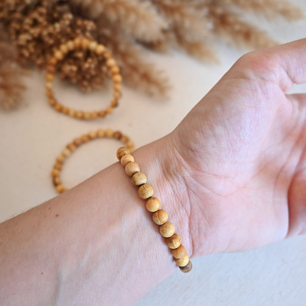 Pulsera de Palo Santo 6mm | Protección, calma y conexión espiritual