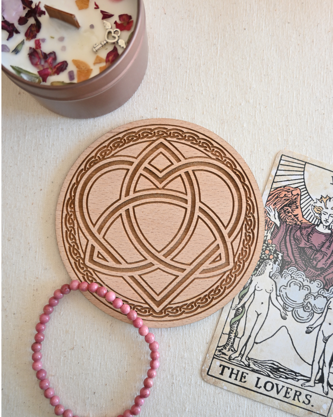 Placa ritual de amor propio | Corazón & Triqueta entrelazados