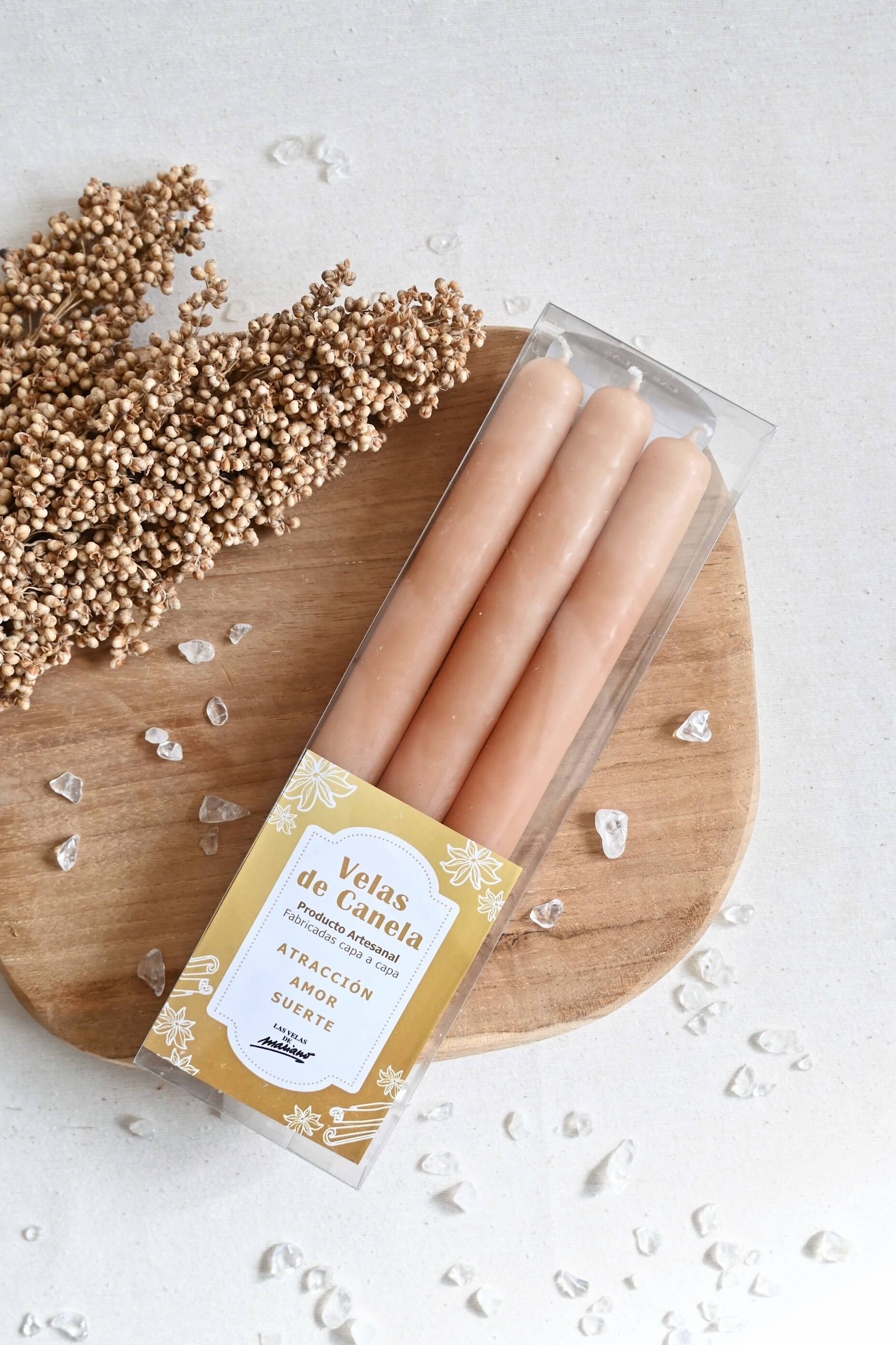 Velas artesanales de canela | Abundancia, abre caminos y vitalidad