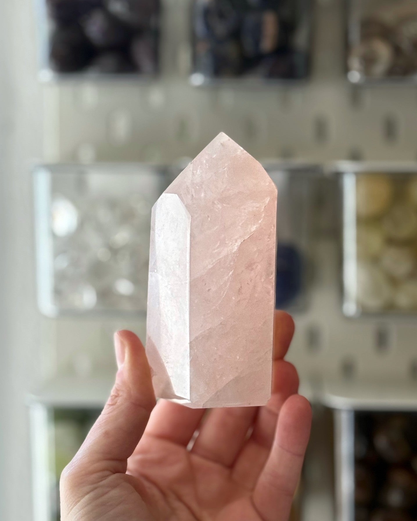 Puntas grandes de Cuarzo Rosa | Amor propio y Sanación del Corazón