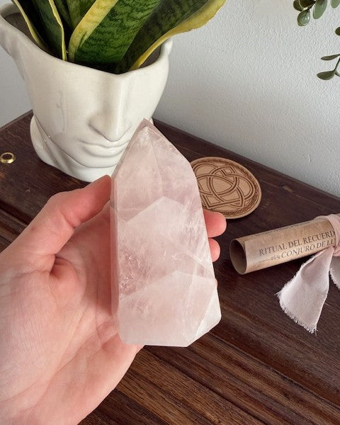 Puntas grandes de Cuarzo Rosa | Amor propio y Sanación del Corazón