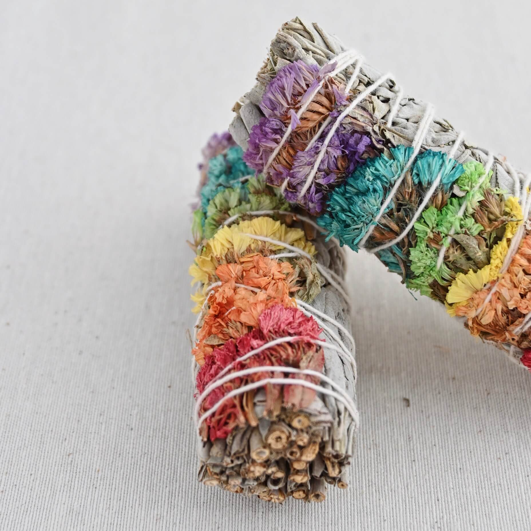 Salvia blanca con sinuata 7 chakras - Limpieza, armonización & equilibrio energético