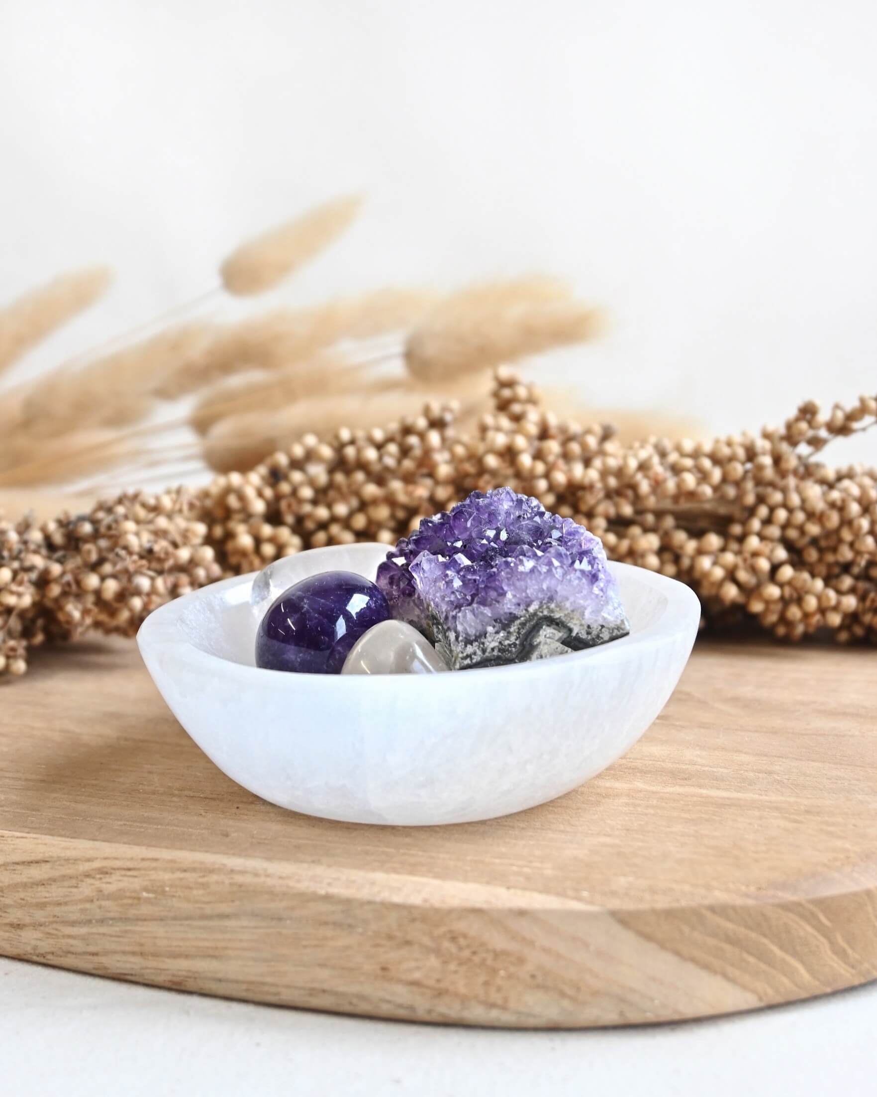 Bol de selenita 10cm - Purificación, calma & recarga energética