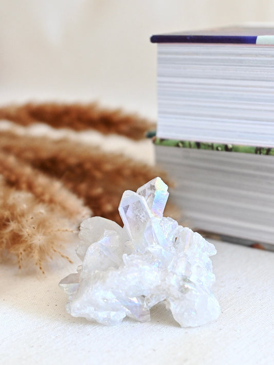 Drusa de Cuarzo Aqua Aura – Elevación, Claridad & Protección