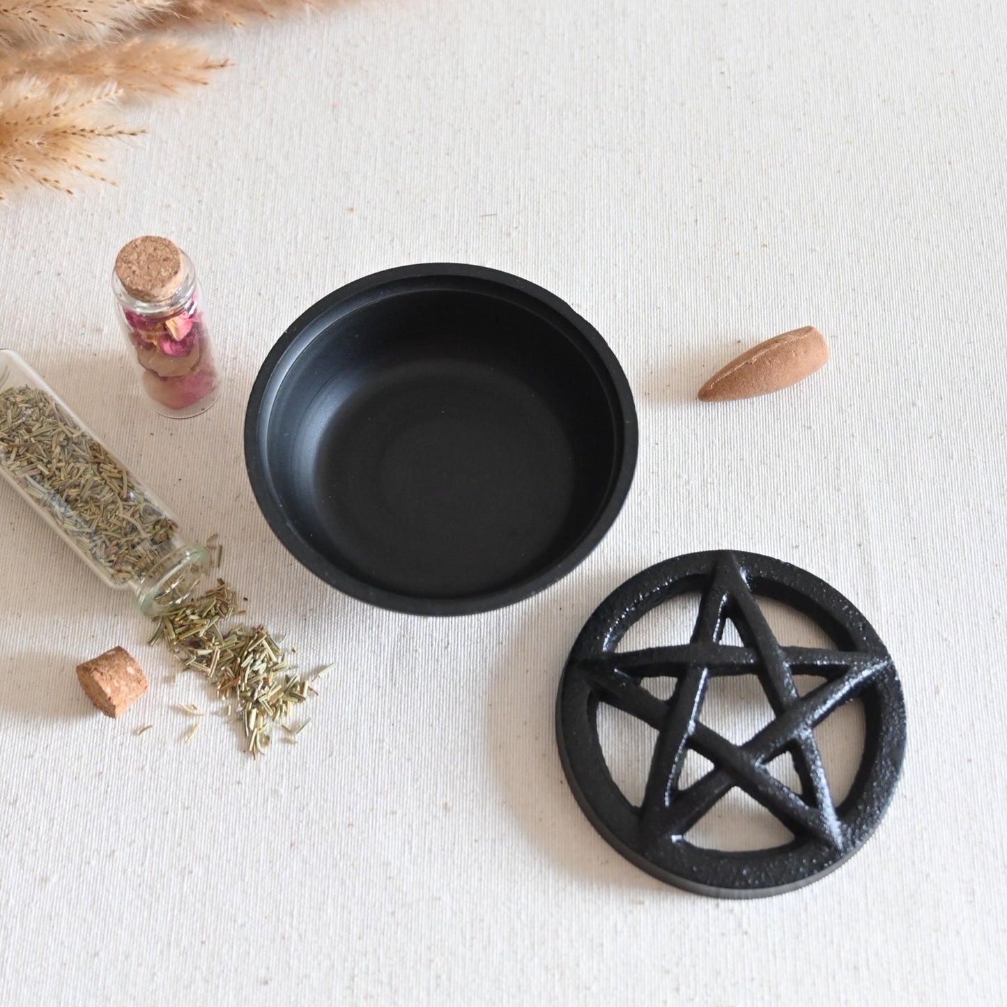 Mini Caldero de Bruja Pentagrama