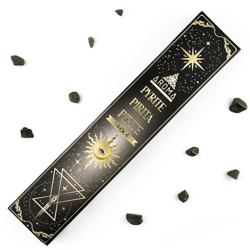 Canela + Pirita Aroma Crystal Scents Incienso - Prosperidad y manifestación