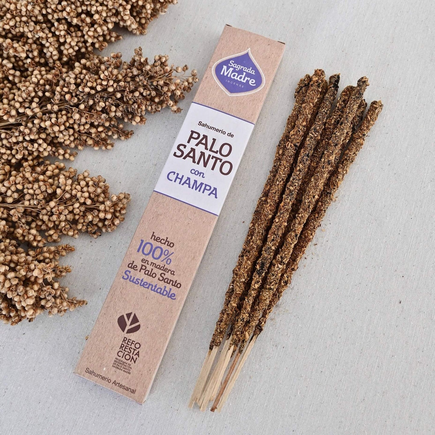 Palo Santo con Champa - Paz & Bienestar | Sagrada Madre