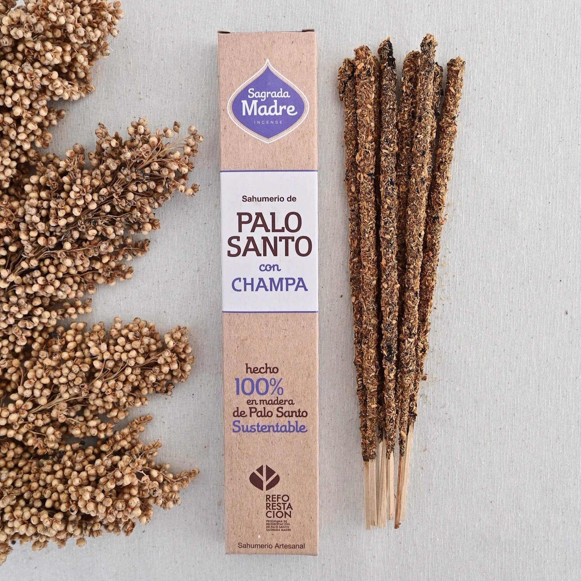 Palo Santo con Champa - Paz & Bienestar | Sagrada Madre