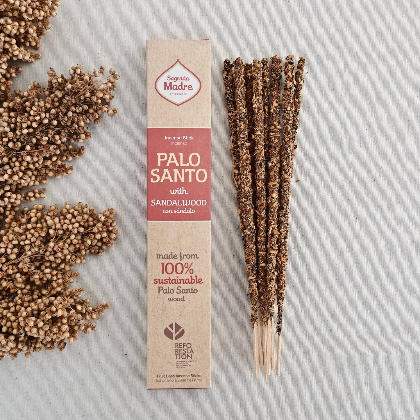Palo Santo con  Sándalo - Claridad & Armonía espiritual | Sagrada Madre