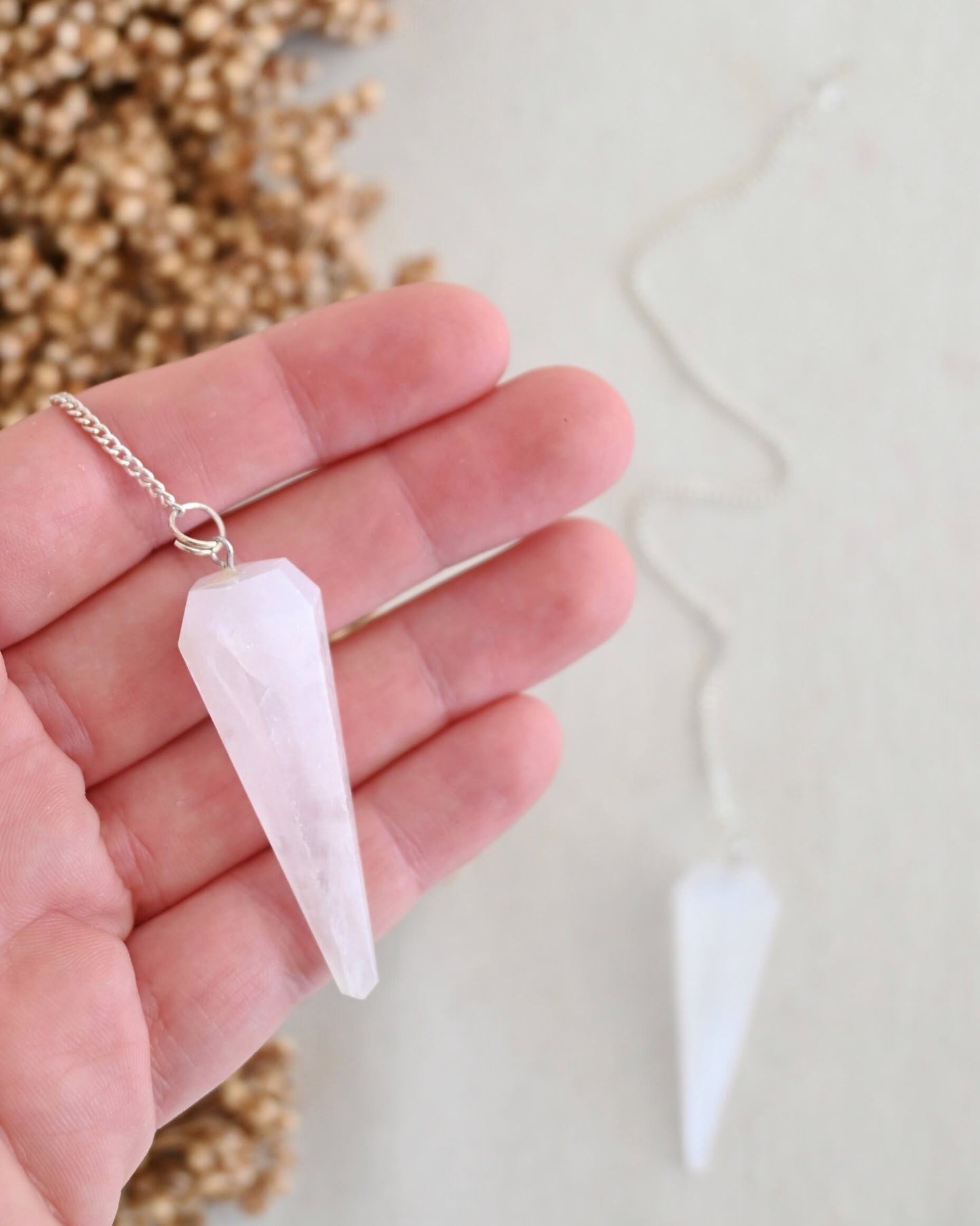 Péndulo de Selenita - Luz y purificación
