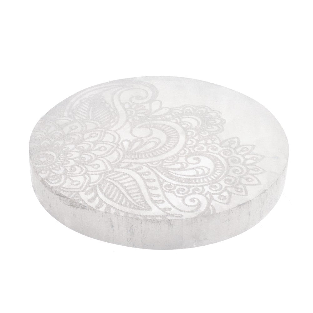 Plato de Selenita - Flores