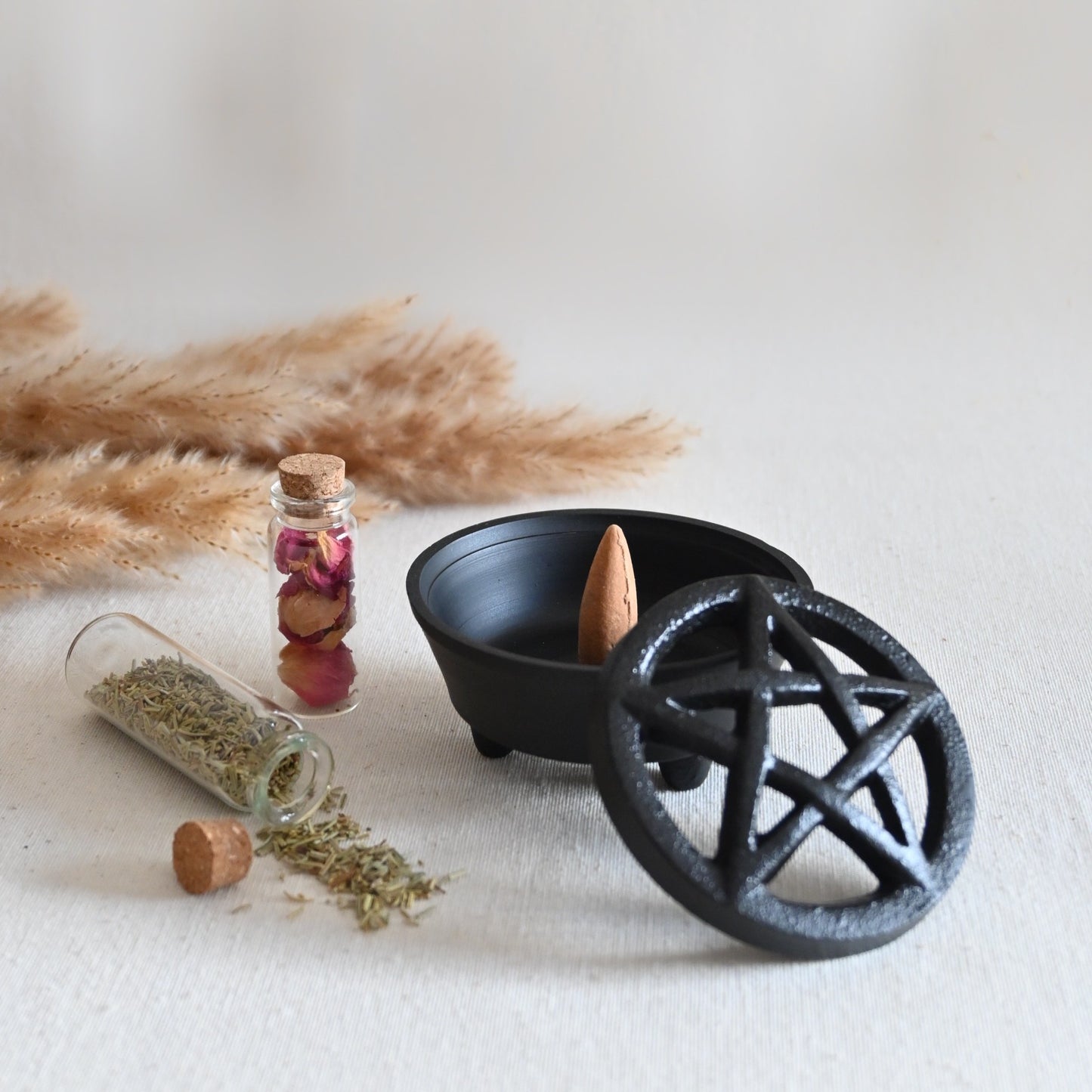 Mini Caldero de Bruja Pentagrama