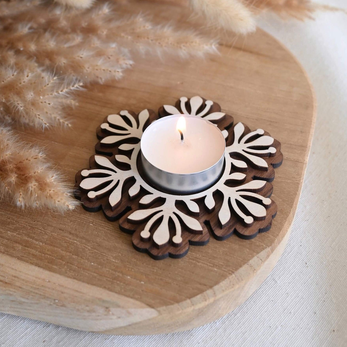 Portavelas copo de nieve