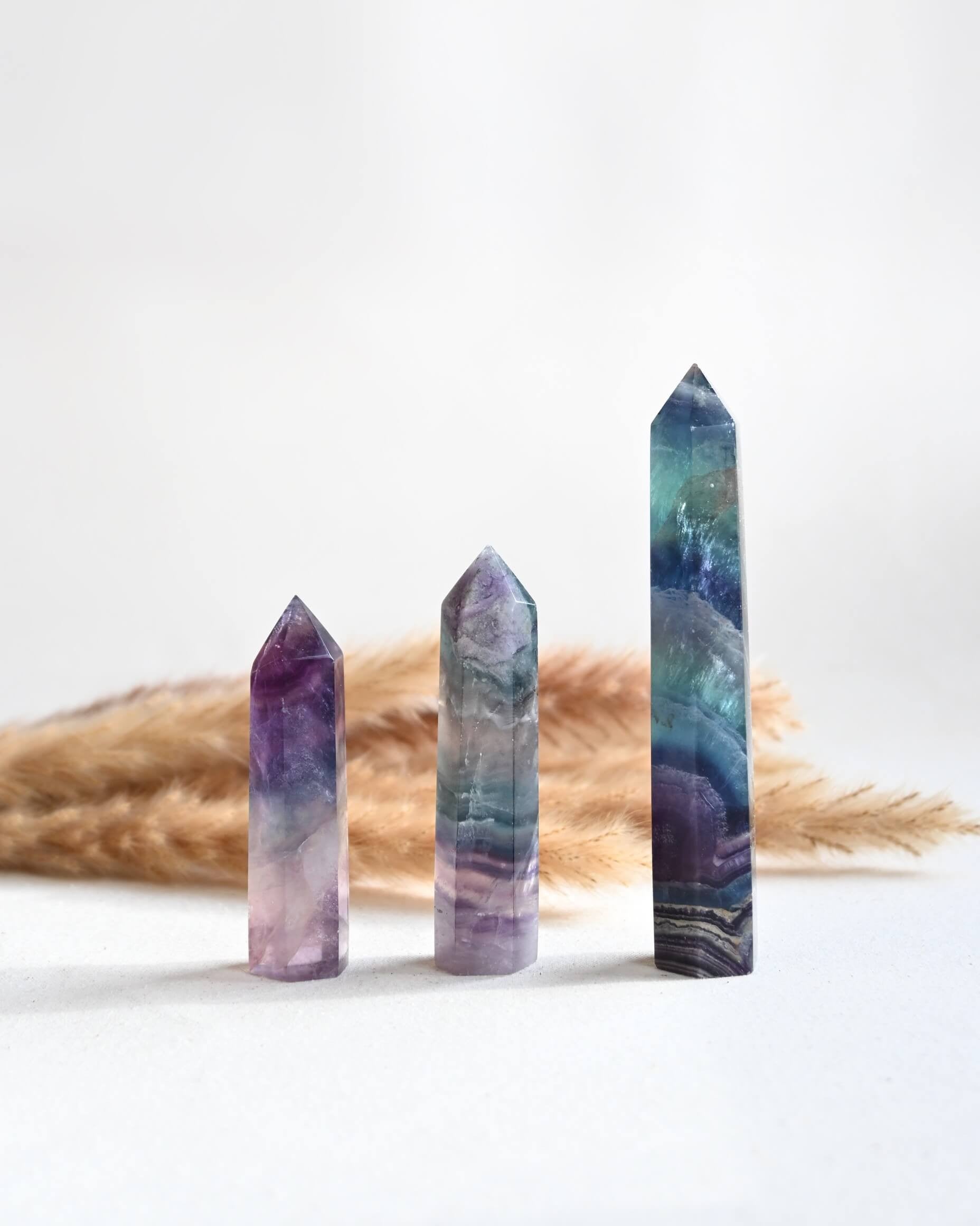 Punta de fluorita - Claridad, Equilibrio & Protección