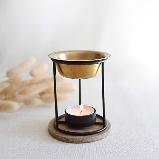 Quemador aceite & Wax melts metálico