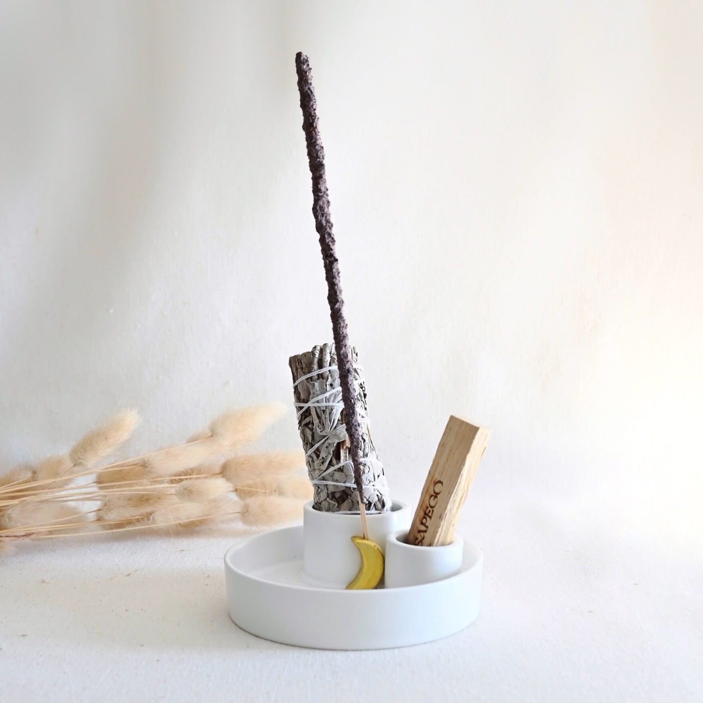 Quemador triple de cerámica - Ritual completo