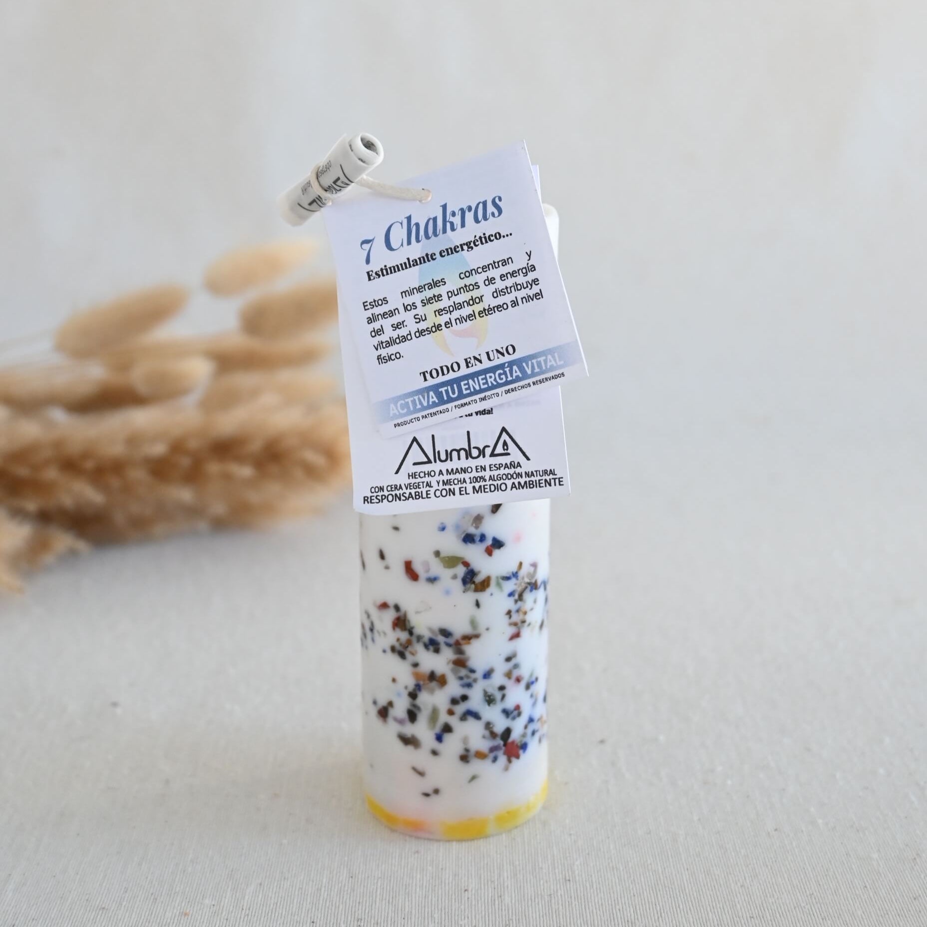 Vela Artesanal con 7 chakras - Todo en uno