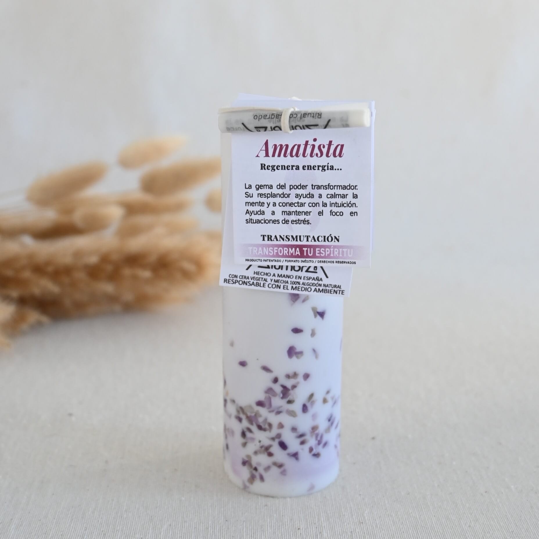 Vela Artesanal con amatista - Transmutación